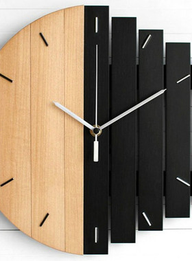 Wooden Wall Clock Modern Design Vintage Rustic Shabby Clock