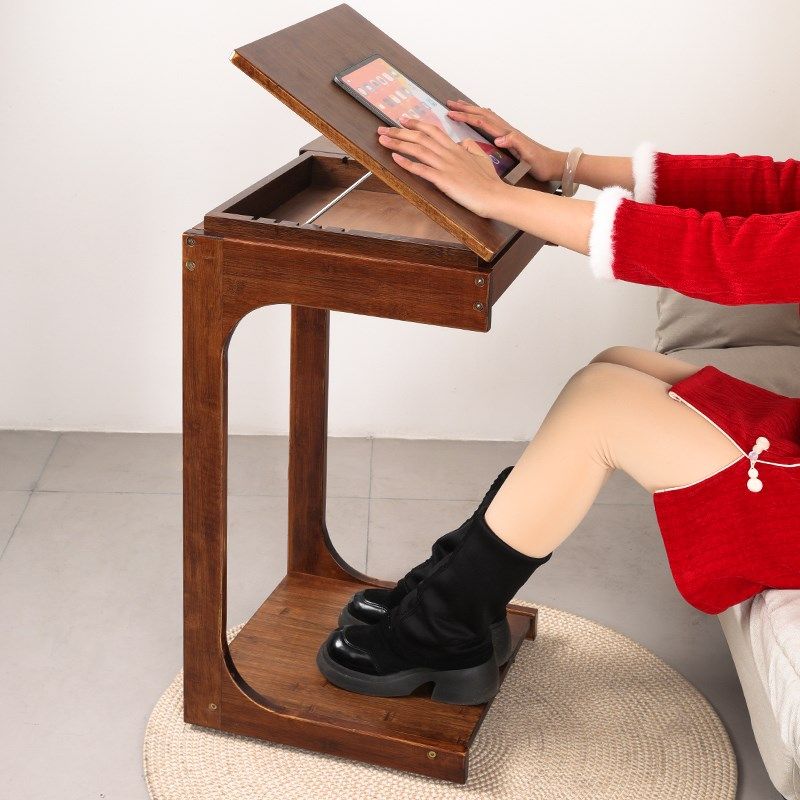 可移动边桌楠竹沙发边几移动C形桌茶几懒人小桌子客厅卧室家用,淘宝优惠券,粉丝福利购,淘宝优惠卷