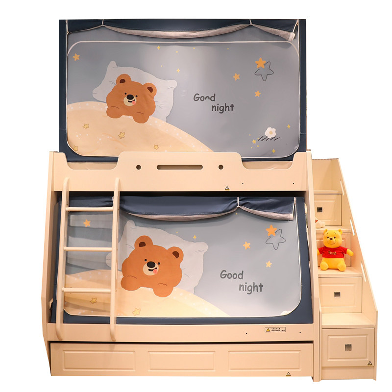 子母床蚊帐1下铺梯形家用帘床儿童层高低床1.2米遮光宿舍0.9m,淘宝优惠券,粉丝福利购,淘宝优惠卷