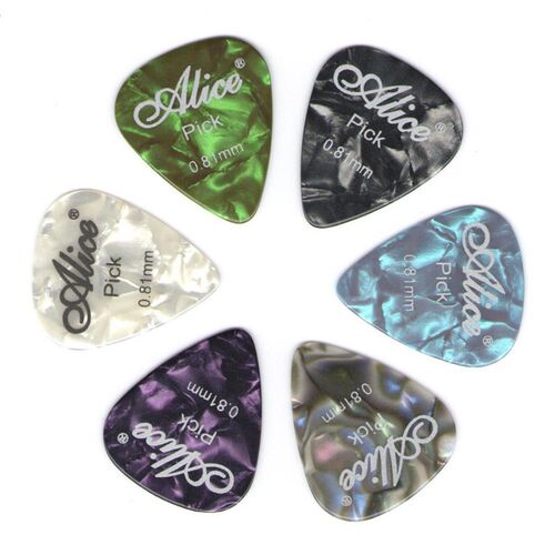 6 pieces Alice Celluloid Guitar Picks Mediator Thickness 0.4 - 图2