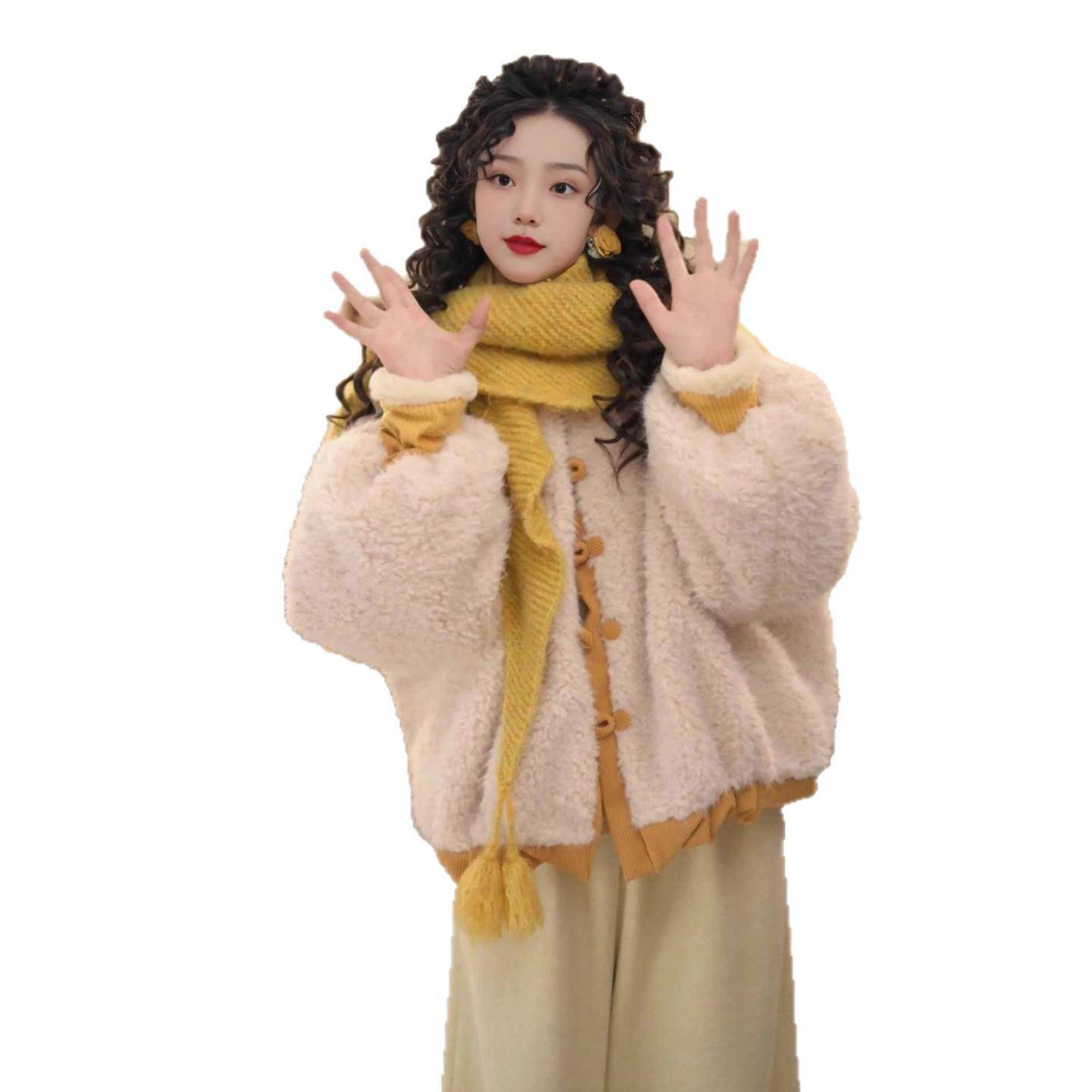 2025冬复古灯芯绒两面穿外套女宽松显瘦百搭羊羔毛保暖短外套棉衣,淘宝优惠券,粉丝福利购,淘宝优惠卷