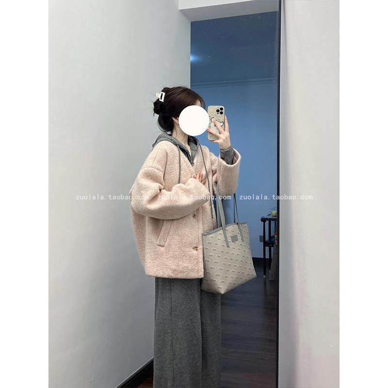 一整套入冬穿搭大码胖mm韩系高级感毛呢外套卫衣休闲裤减龄三件套,淘宝优惠券,粉丝福利购,淘宝优惠卷