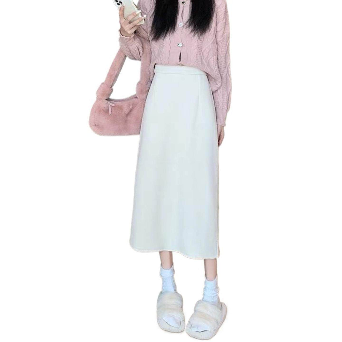 灯芯绒加绒加厚半身裙女秋冬高腰包臀裙a字长裙子冬季配毛衣半裙,淘宝优惠券,粉丝福利购,淘宝优惠卷