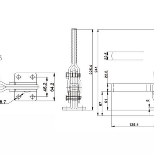 水平式快速夹具 垂直式夹钳 工件固定压紧器焊接压紧机械工装夹具 - 图2