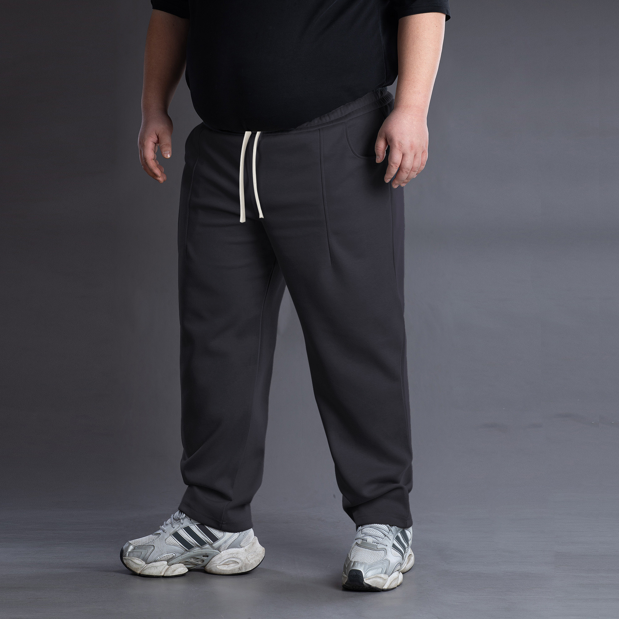 MAKN男士大码宽松直筒裤运动休闲裤阔腿长裤时尚百搭胖子纯色裤子,淘宝优惠券,粉丝福利购,淘宝优惠卷