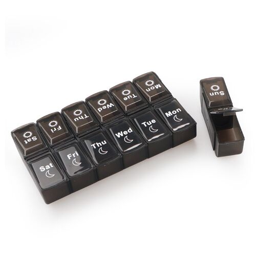1/2 pack 7 days weekly pill case 28/14 grids medicine tablte - 图3