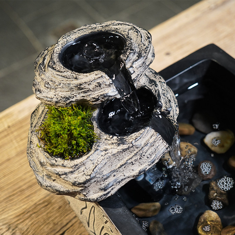 汉韵堂中式桌面流水摆件创意办公室书架茶台室内小型喷泉装饰景观,淘宝优惠券,粉丝福利购,淘宝优惠卷