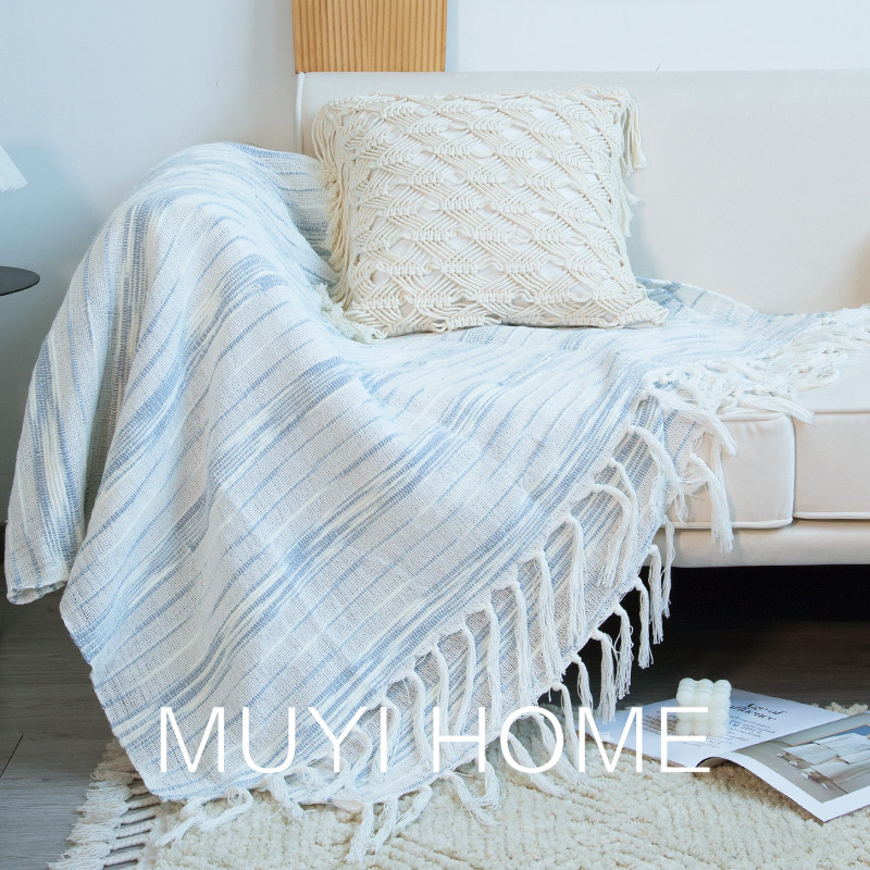 波西米亚床尾装饰毯沙发毯床旗搭巾盖毯休闲毯民宿床尾巾针织毯子,淘宝优惠券,粉丝福利购,淘宝优惠卷