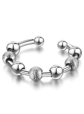 Rotatable Stress Relief AntiAnxiety Pearl Bead Creative Ring