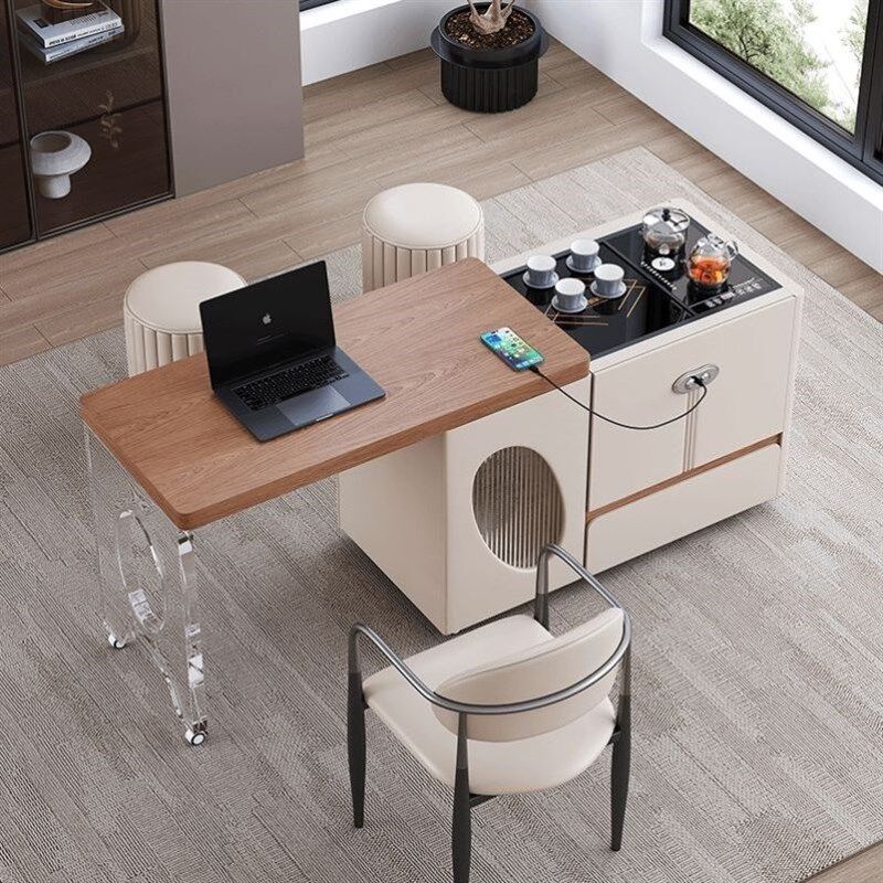 多功能家用岩板茶台茶桌椅组合阳台家用小户型茶车升降一体伸缩移,淘宝优惠券,粉丝福利购,淘宝优惠卷