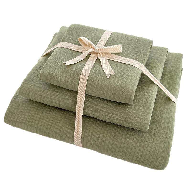 A类母婴超柔软云感棉双层纱四件套纯色床单被套宿舍三件套床笠款,淘宝优惠券,粉丝福利购,淘宝优惠卷