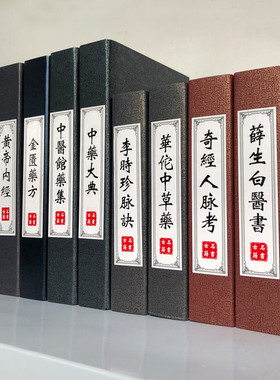 中医馆推拿假书医院装饰书医学假书摆件书仿真书道具书装饰书餐厅
