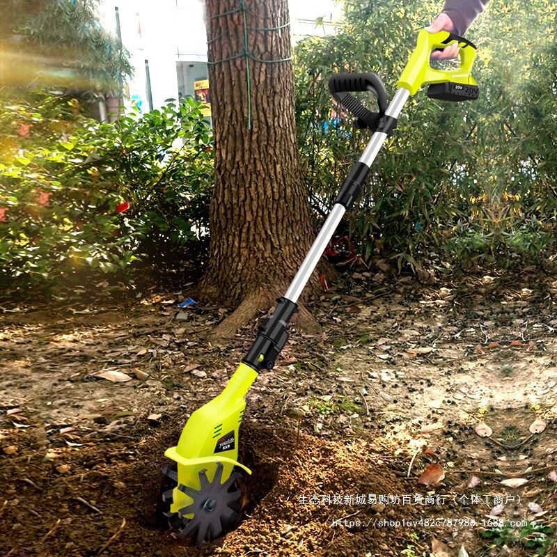 Electric scarifier lithium battery micro tillage tiller small plow machine plowing ground digging rotary