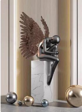 左现代创意雕塑摆件样地天M1112顾使人物酒店大堂落艺术品板房客