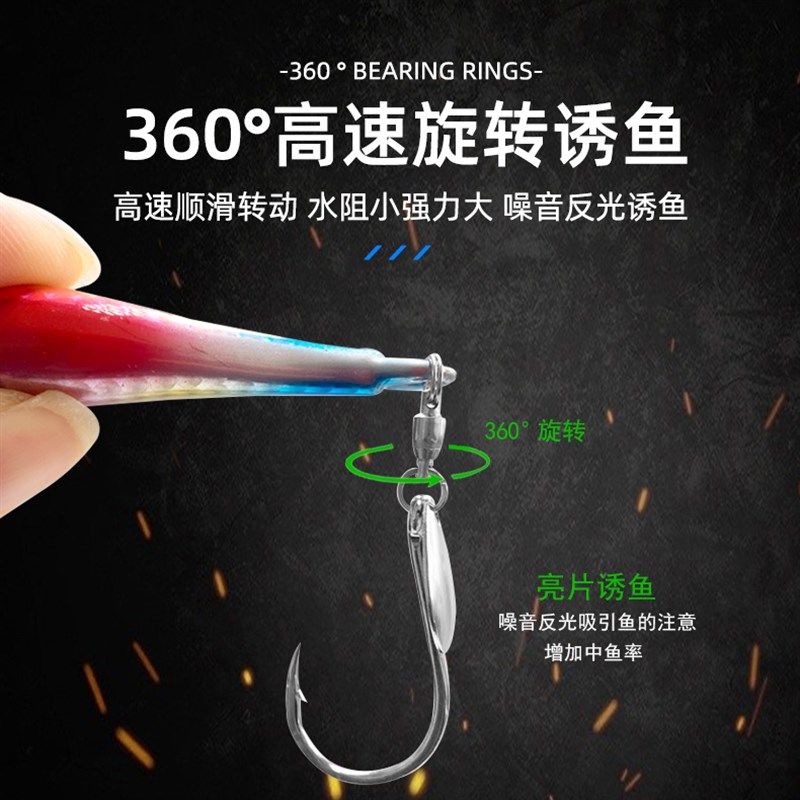 远投路亚饵炫彩小海豚铁板旋转亮片假饵淡海翘嘴鲈鳜鲅鱼饵装,淘宝优惠券,粉丝福利购,淘宝优惠卷