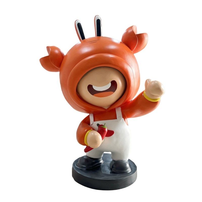 雕塑定制玻璃钢卡通螃蟹海鲜城商场餐厅店门口装饰打卡大摆件,淘宝优惠券,粉丝福利购,淘宝优惠卷