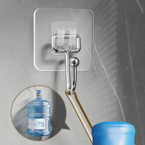 hook strong adhesive hole free wall door back clothes hook - 图1