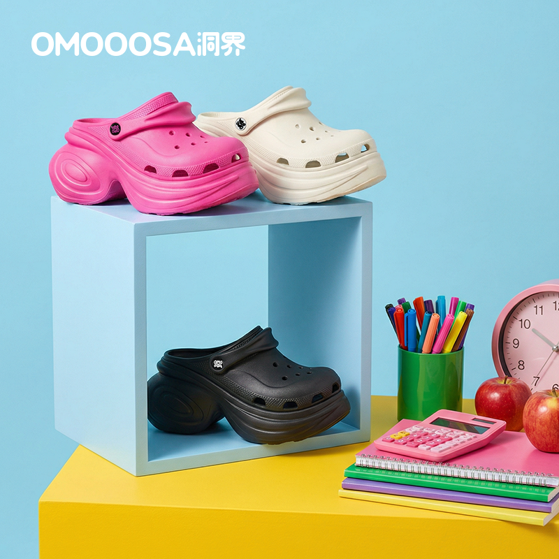 【2026春季新款】OMOOOSA洞界猫爪洞洞鞋增高显瘦女鞋外穿凉鞋,淘宝优惠券,粉丝福利购,淘宝优惠卷