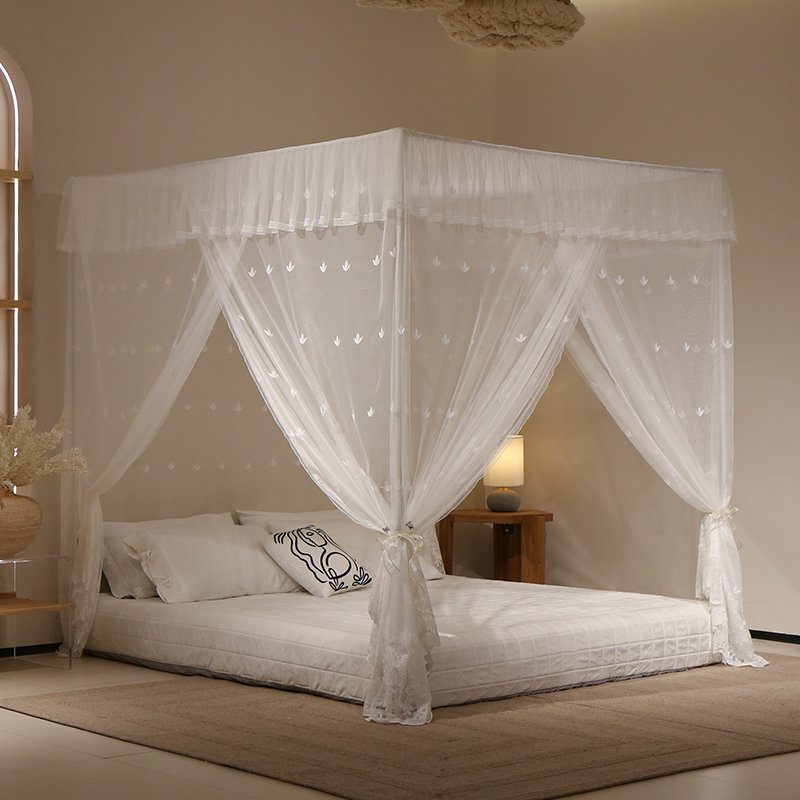 蜗在家新款家用卧室蚊帐1米5 三开门落地蚊帐1米8 儿童床蚊帐夏天,淘宝优惠券,粉丝福利购,淘宝优惠卷