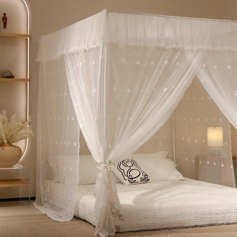 蜗在家新款家用卧室蚊帐1米5 三开门落地蚊帐1米8 儿童床蚊帐夏天,淘宝优惠券,粉丝福利购,淘宝优惠卷