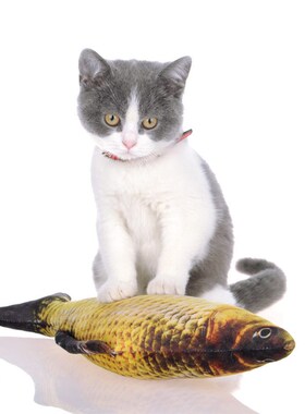 20cm Cat Favor Fish Toy Stuffed Fish Shape Cat Scratch Board