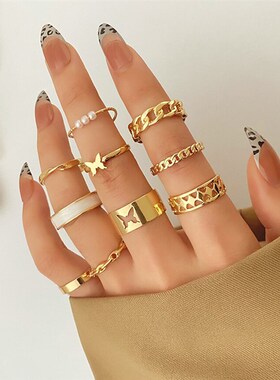 Bohemia Butterfly Hollow Knuckle Ring Set Womens Vintage Me