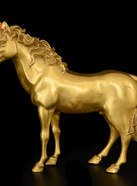 铜马摆件工艺品马到成功站马办公室客厅电视柜开业乔迁礼品大号