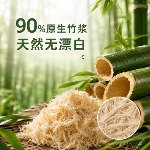 竹浆纤维悬挂式抽纸壁挂式抽纸厨房餐厅卫生纸四层加厚原生竹浆纸 - 图1