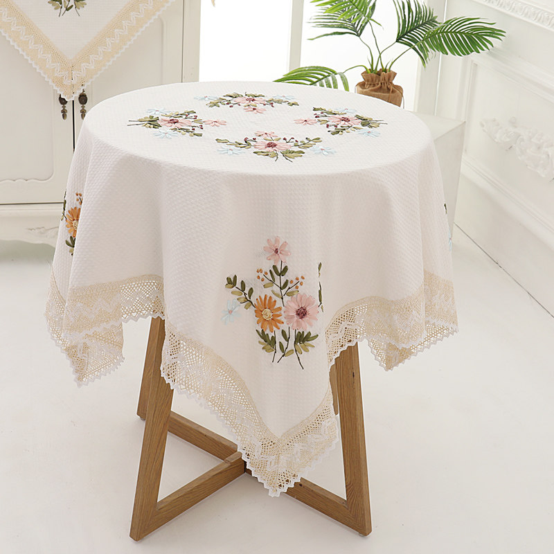 正方形布艺桌布加厚田园圆玻璃盖巾茶几台布小清新餐桌布,淘宝优惠券,粉丝福利购,淘宝优惠卷