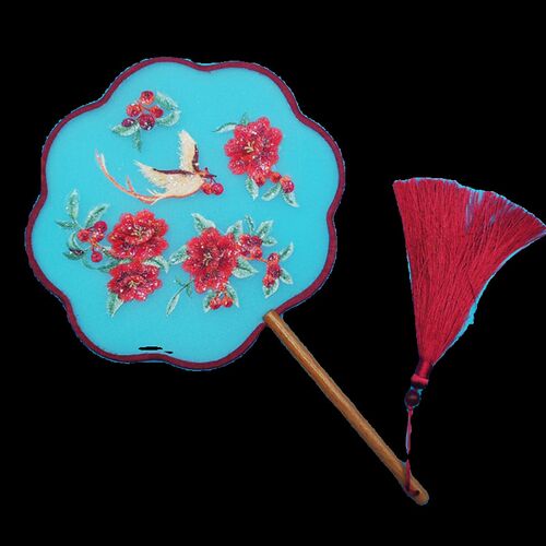 剧目忆红妆装团扇舞蹈道具舞蹈扇子双面刺绣团扇古典古风汉服拍照 - 图3