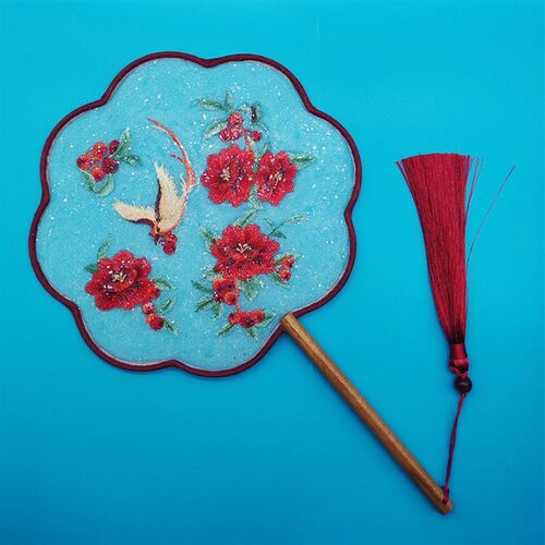 剧目忆红妆装团扇舞蹈道具舞蹈扇子双面刺绣团扇古典古风汉服拍照 - 图1