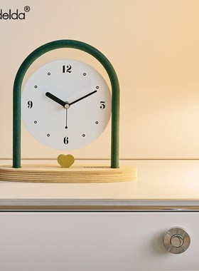 Mndeld入户玄关时钟摆件家居客厅钟表桌面摆放式电视柜装饰品