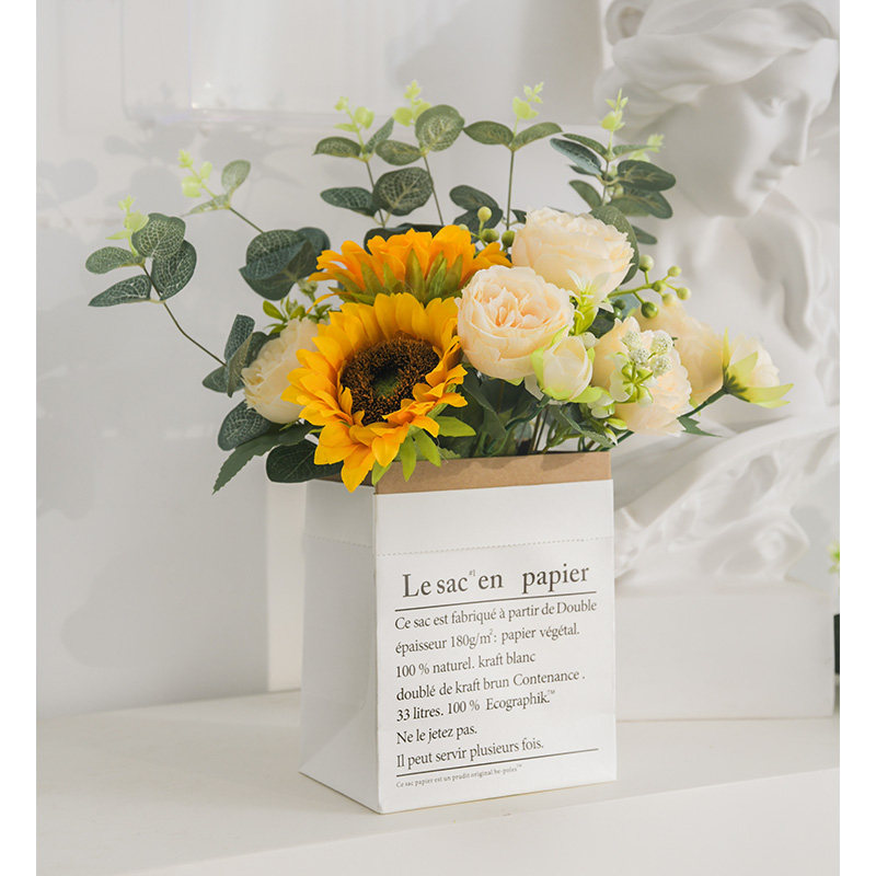 向日葵仿真花假花摆设客厅干花花束室内装饰摆件花卉仿真花高档,淘宝优惠券,粉丝福利购,淘宝优惠卷