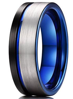 Fashion Creative 3Color Groove Asymmetric Ring from Jabei Ac