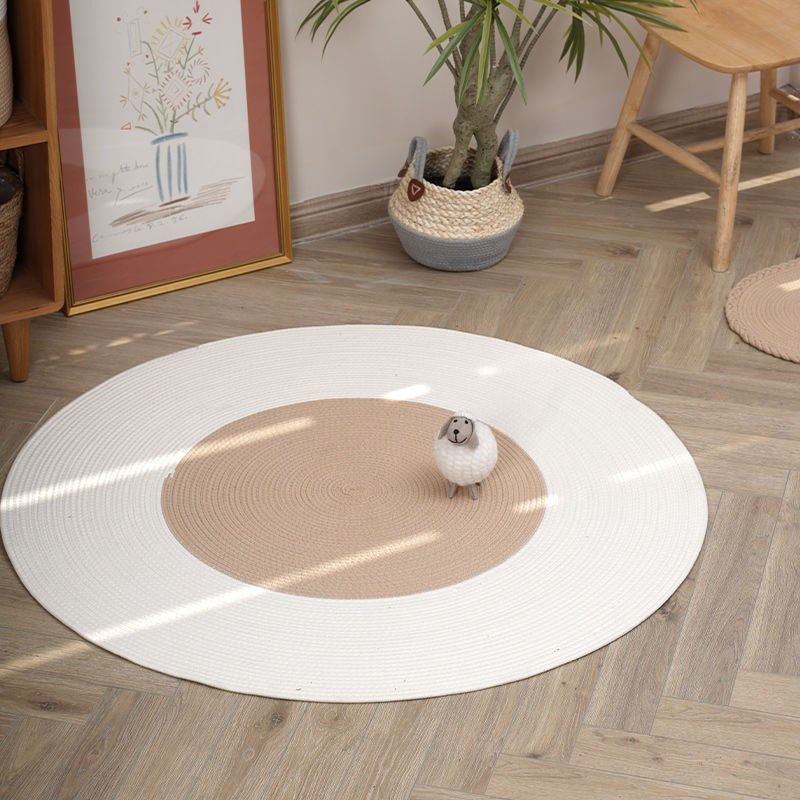 棉线卧室圆形地毯黄麻地毯儿童房草编地垫客厅沙发茶几圆形地毯,淘宝优惠券,粉丝福利购,淘宝优惠卷