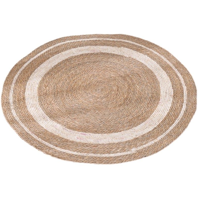 棉线卧室圆形地毯黄麻地毯儿童房草编地垫客厅沙发茶几圆形地毯,淘宝优惠券,粉丝福利购,淘宝优惠卷