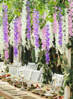 Wisteria Vine Artificial Flowers Wholesale 110cm Trailing Fa