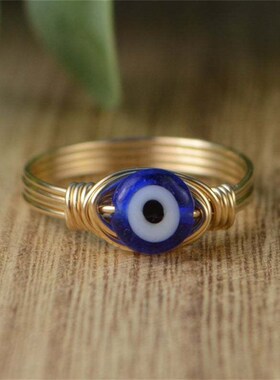 Evil Devils Eye Ring Handmade Copper Wire Ring For Women Eg