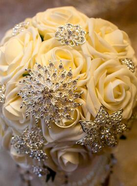 10/20/30 Heads 8CM New Artificial PE Foam Rose Flowers Bride