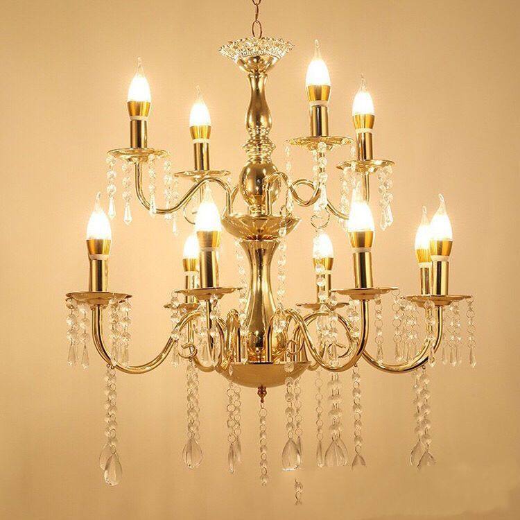 新款婚庆电镀金色铁艺水晶吊灯舞台仪式亭装饰布置用品婚礼,淘宝优惠券,粉丝福利购,淘宝优惠卷