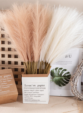 10Pcs Artificial Flower Pampas Grass Fake Plant Reed Wedding