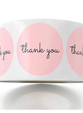 100-500pcs Thank You er Envelope Seal Scrapbook er Pink Hear