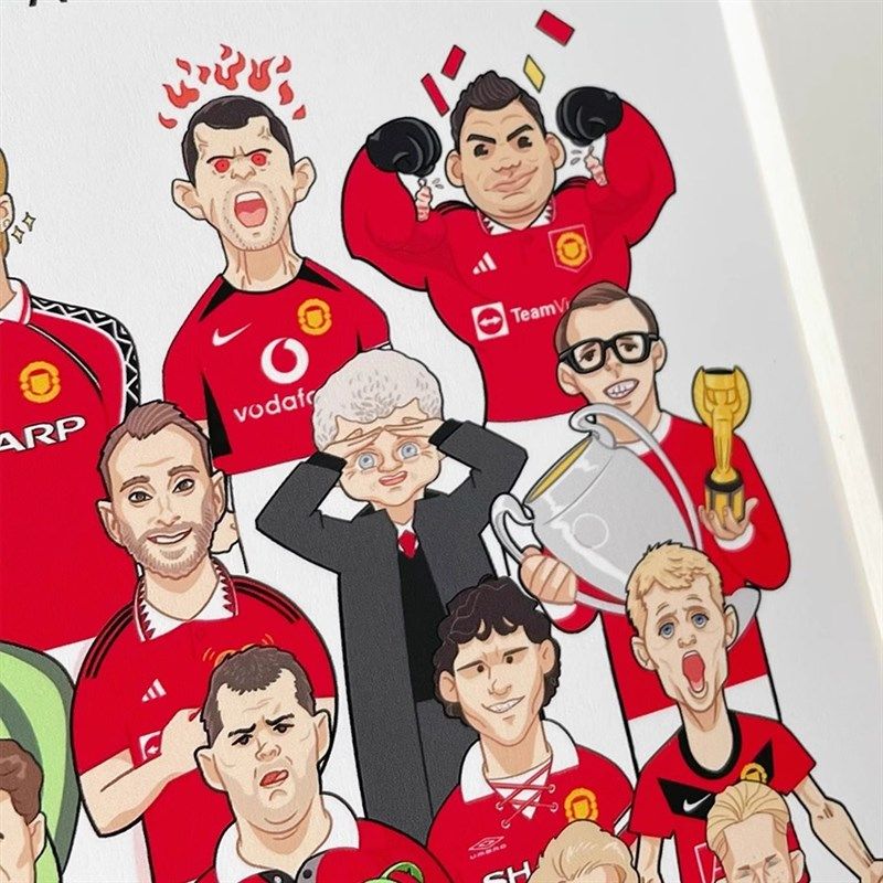 红魔曼联现代装饰画艺术家版画艺术微喷版画尚亚努扎伊艺术家,淘宝优惠券,粉丝福利购,淘宝优惠卷