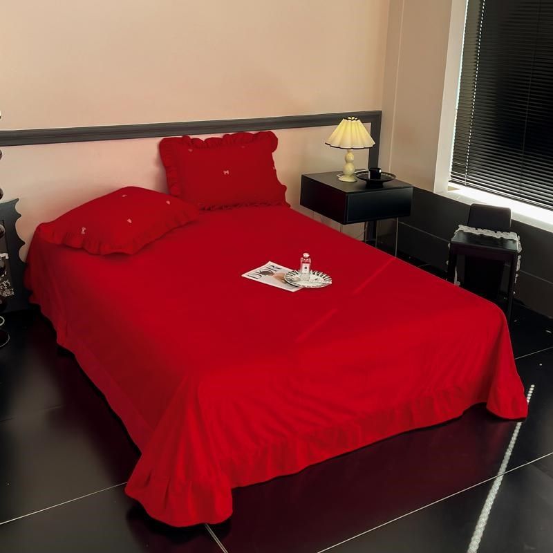 【送抱枕】冬季红色结婚乔迁珊瑚绒四件婚庆新房床上用品,淘宝优惠券,粉丝福利购,淘宝优惠卷