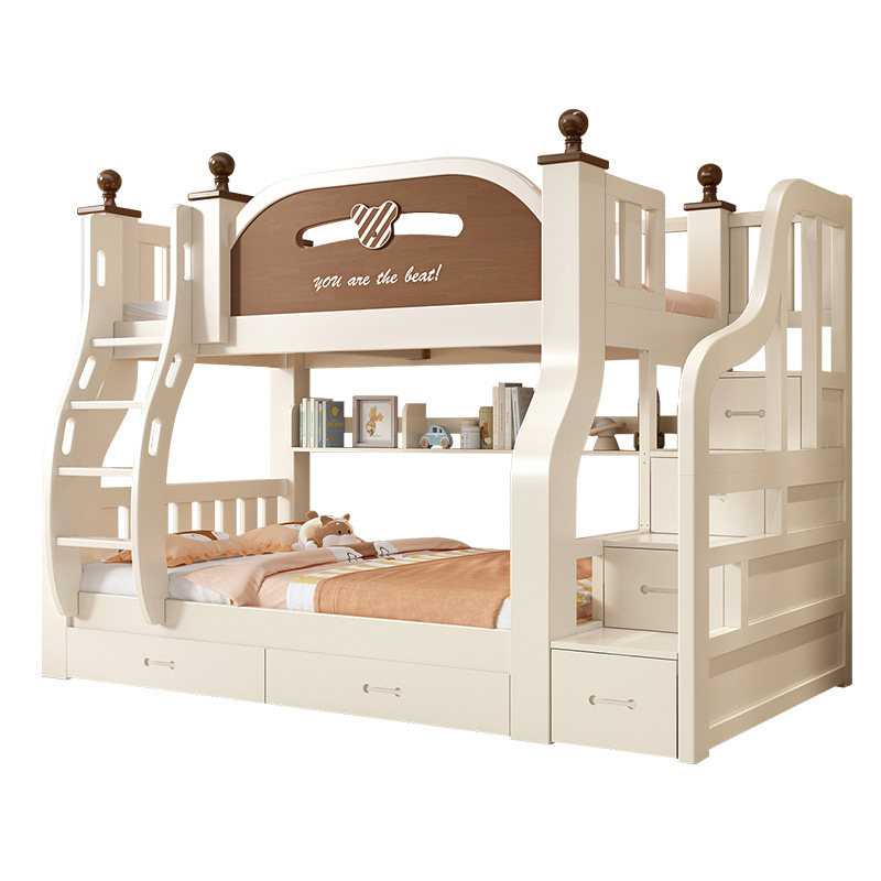 高低床双层床小户型上下床双人床上下铺儿童全实木大人组合母子床,淘宝优惠券,粉丝福利购,淘宝优惠卷