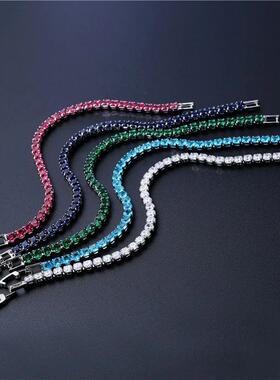 Luxury Hiphop Iced Out  4mm Cubic Zirconia Crystal Tennis