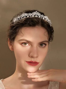 Efily Rhinestone Crown Hair Accessory for Women Wedding Brid