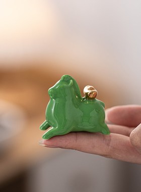 创意迷你可爱陶瓷马牛小猪小象吉祥物家居办公桌面饰品车载小摆件