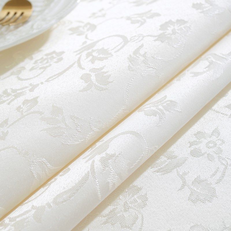 唯米5152百搭白色蕾丝镂空花边长方形餐桌布艺小圆形防尘盖巾台布,淘宝优惠券,粉丝福利购,淘宝优惠卷