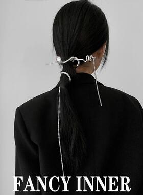 2023 New Snake Hairpin Hair  Wind Twine Warp Long Tassel Rhi
